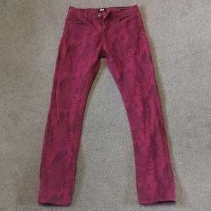 BDG Red Patterned Jeans